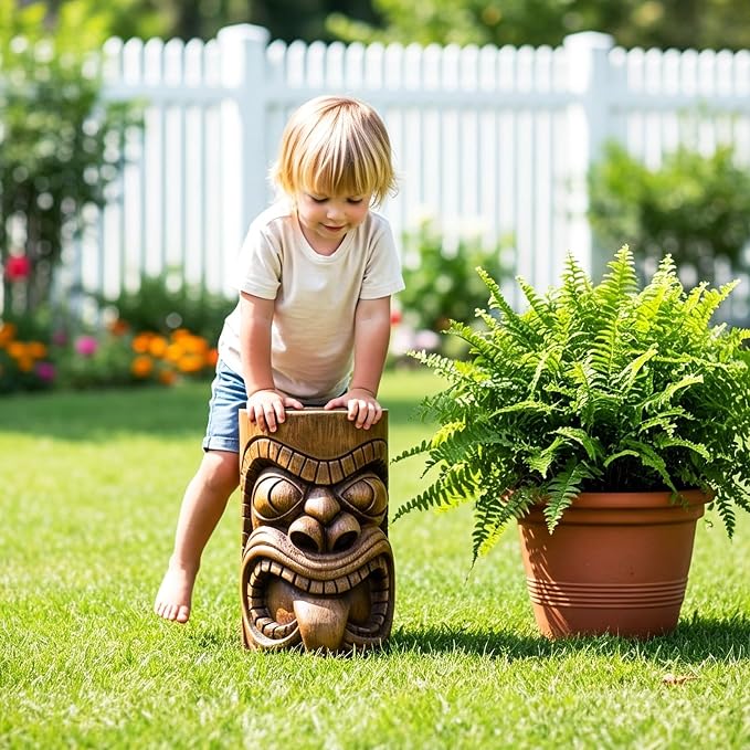 Outdoor Garden Decor-Tiki Totem Statues Waterproof Decorative Yard Patio Decorations