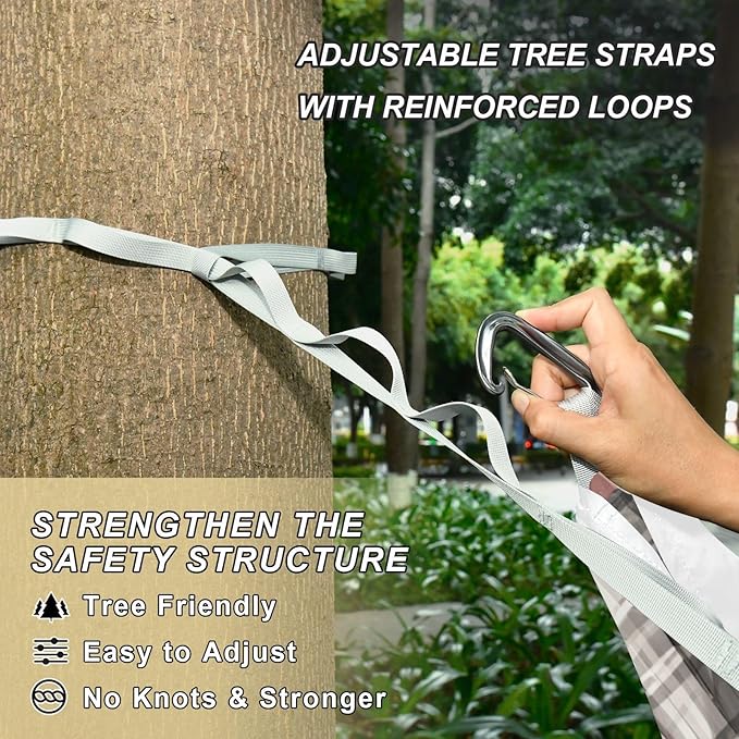 Anime Girl Selfie Hammocks with Tree Straps Swing Hammock for Outside Patio Garden