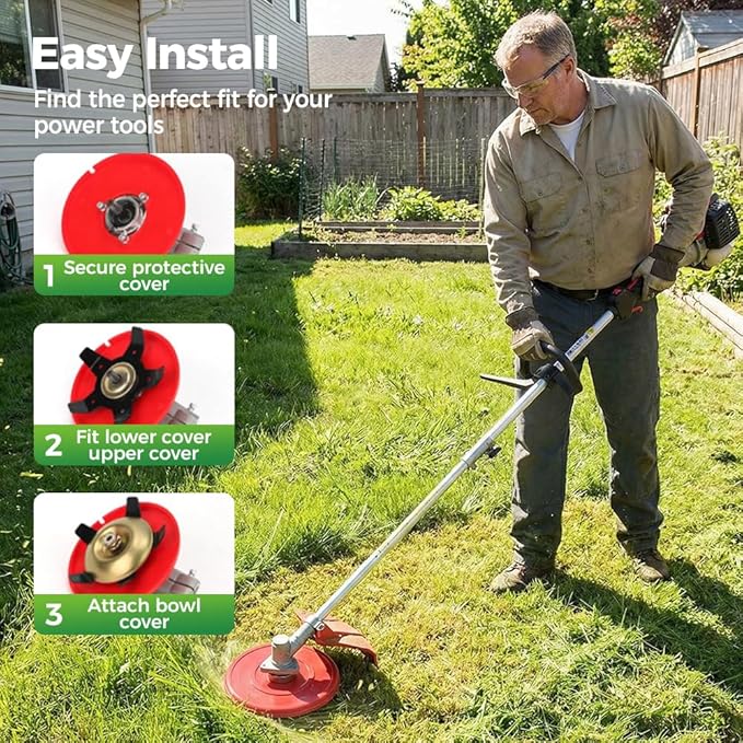 Universal Weeding Disk, Upgraded Dual-Use Weeder Plate for Weed Trimmer, Multifunctional Brush Cutter Blade for Lawn Mower Head, Grass Cutting Weed Blade (1PCS)