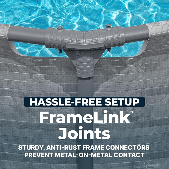 Bestway Steel Pro MAX 10' x 30" Above Ground Pool, Round Metal Frame Outdoor Swimming Pool Set with Filter Pump, Stacked Stone Print