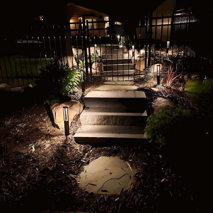LEONLITE 10-Pack 5CCT Low Voltage Path Lights, Update 1800K2700K3000K4000K5000K Selectable, 3W LED Landscape Pathway Lights, Outdoor Landscape Lighting for Driveway, Aluminum, 12-24V AC/DC, ETL, IP65