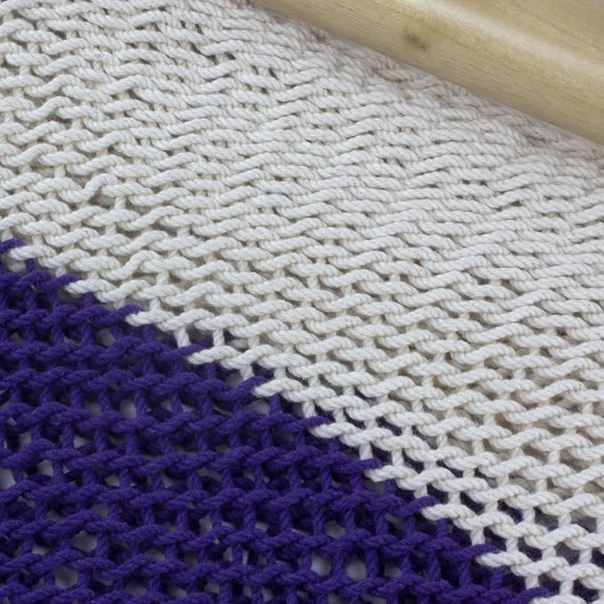 NOVICA Purple Paradise Cotton Hammock Swing