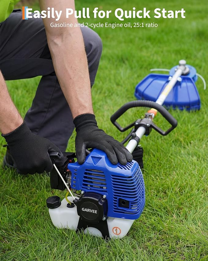 Garvee 3-in-1 Grass Trimmer- Includes 1 Grass Head, 2 Blades, Outdoor String Strimmers, Lawn Trimming Tool, Garden Trimming Tool