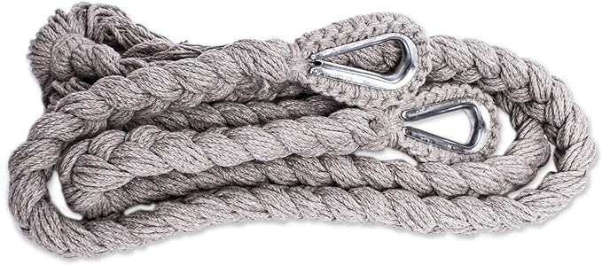 Novica Handmade Cascade in Grey Cotton Rope Hammock (Double)