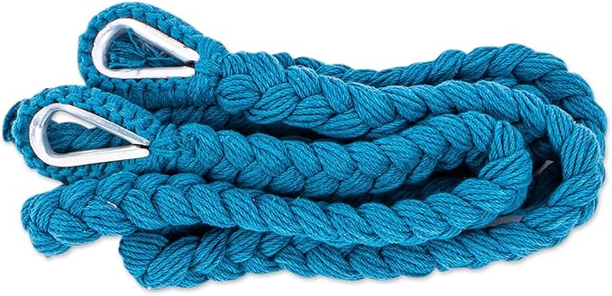Novica Handmade Ocean Seat in Teal Cotton Hammock Swing