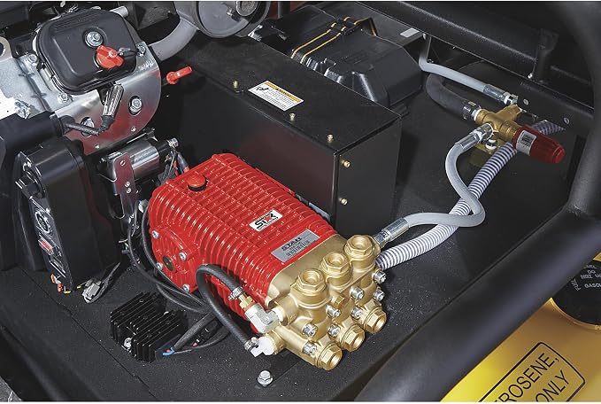 NorthStar Hot Water Commercial Pressure Washer Trailer with 2 Wands — 4000 PSI, 7.0 GPM, NorthStar Engine, 525-Gal. Water Tank