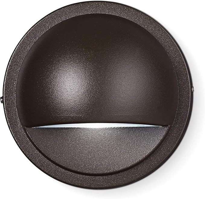 Kichler Half Moon 4" 3000K LED Deck and Step Light in Textured Architectural Bronze Finish, 15764AZT30R