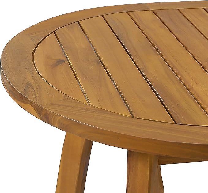 Christopher Knight Home Cascade 70" Outdoor Oval Dining Table, Acacia Wood Patio Dining Table for 4-6 People, Solid Wood Outdoor Table for Patio Deck Garden Backyard Dining, Teak