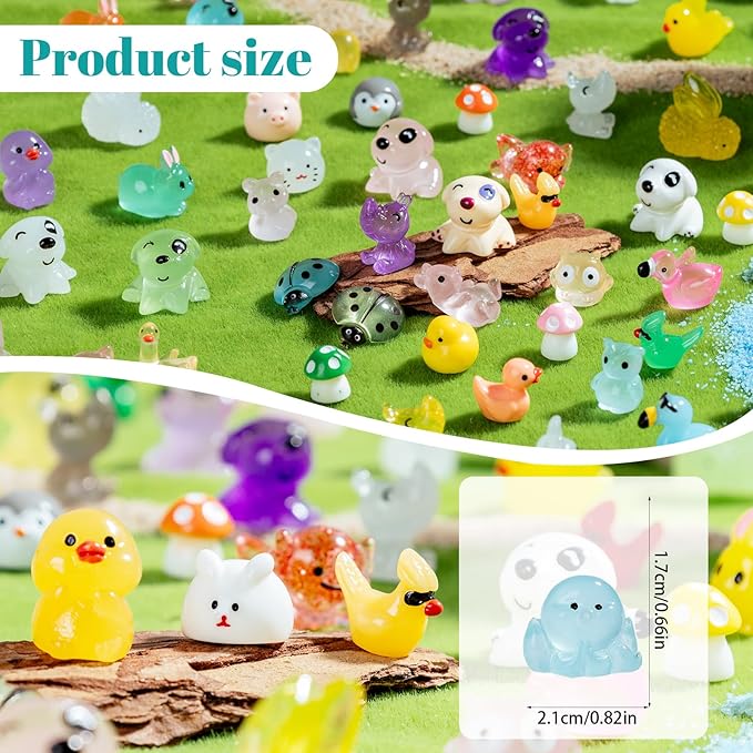 150 pcs Mini Resin Animals Many Styles Variety Tiny Animals Figures Miniature Little Small Animal Figurines Bulk for Micro Fairy Garden Landscape Accessories Hide Crafts Decor Aquarium