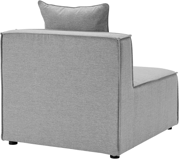 Modway EEI-4379-GRY Saybrook Patio Upholstered 3-Piece Sectional Sofa in Gray