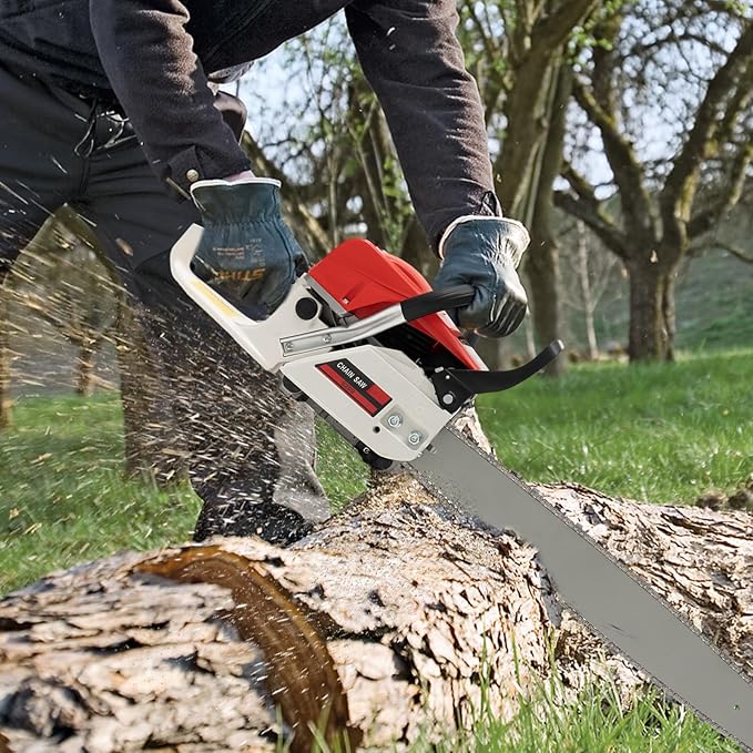 Gas Chainsaw 22 Inch, 52CC Gas Power Chain Saw, 2.7 HP 2-Cycle Engine, Petrol Handheld Gasoline Chainsaws for Wood Cutting