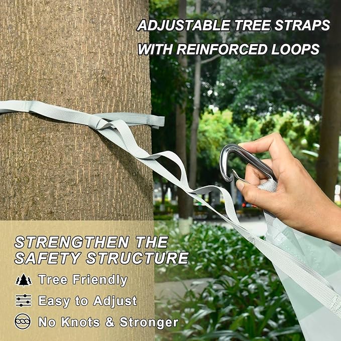 Green Vertical Stripes 330lb Capacity Hammocks with Hanging Rope Swing Hammock for Indoor Outdoor Patio hamaca para acampar