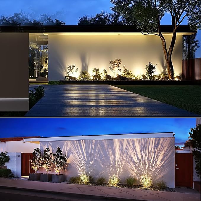 Low Voltage LED In-ground Lights Well Light Landscape Light with Connectors 3W 12V 24V Waterproof IP67 Pathway Lights Outdoor spotlights Trees Flags for Garden,Yard,Tree (Warm White, 3W-1)
