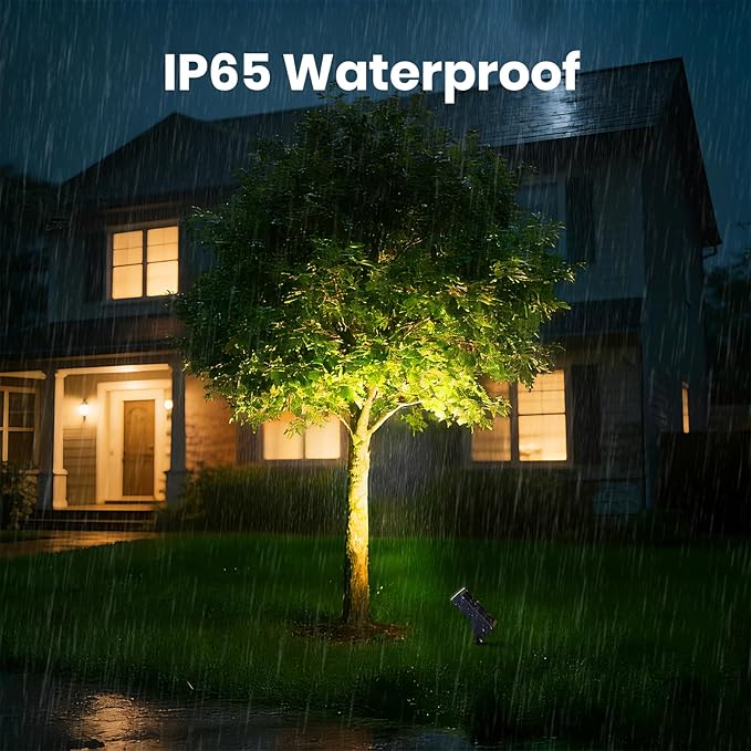 SOTTLOT Solar Landscape Lights Outdoor, 3000K Dimmable Solar Pathway Lights, 500LM Solars Spot Light IP65 Waterproof for Walkway Lawn Yard, 2pcs