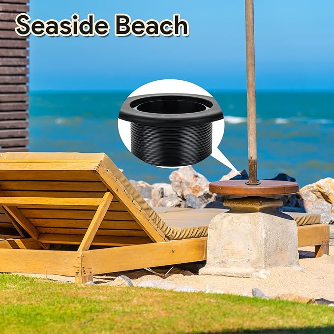 Patio Table Umbrella Hole Ring Plug Cap Set, Outdoor Parasol Table Hole Cover Insert Patio Table Hole Plug Ring for Cafes, Yard, Garden, Camping, Pool