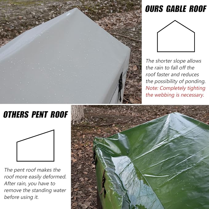 174 US Gallon Outdoor Storage Box Waterproof Soft Shell Tarpaulin Deck Box for Patio Furniture Outdoor Cushions, Throw Pillows, Garden Tools