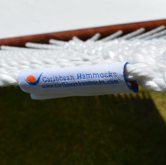 Double Caribbean Hammock - Soft-Spun Polyester - 48 inch (White)