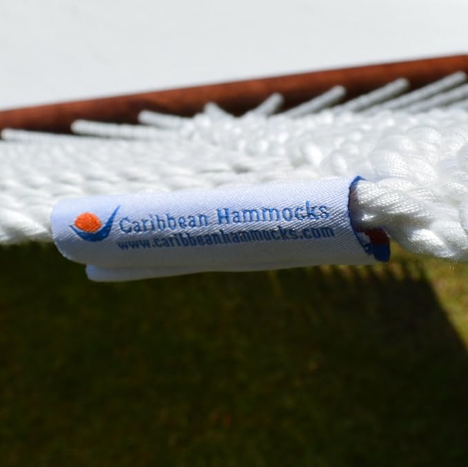 Double Caribbean Hammock - Soft-Spun Polyester - 48 inch (White)