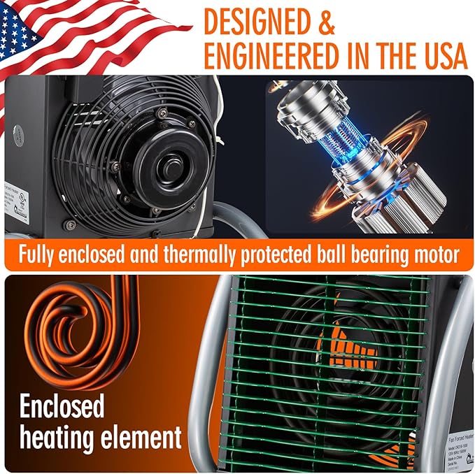DR. INFRARED HEATER DR218-1500W Greenhouse Garage Workshop Infrared Heater, 1500-watt