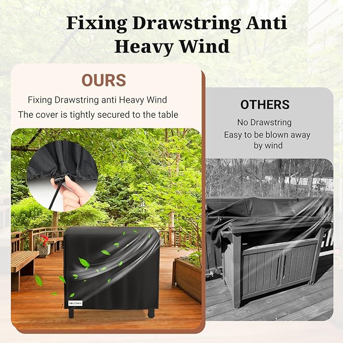 MR. COVER Outdoor Prep Table Cover 40 inch for Royal Gourmet Cart Flattop Worktable, 600D Heavy Duty Waterproof for Grill Dining Kitchen Island cart Protective, Outdoor Storage Cabinet Cover