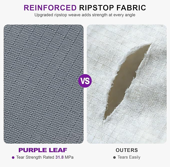 PURPLE LEAF Patio Furniture Cover Waterproof Heavy Duty TPU Coating Tear-Resistant Fabric for Outdoor Rectangular Sectional Sofa Couch Set Dining Table Chair Covers 118"L x 63"W x 29"H