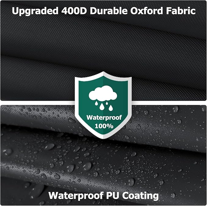 AKEfit Hammock Cover,400D Upgraded Waterproof Hammock Cover for 11-12 Ft Hammock with Including Adjustable Buckle Strap,150" L x 59" W x 31" H-Black