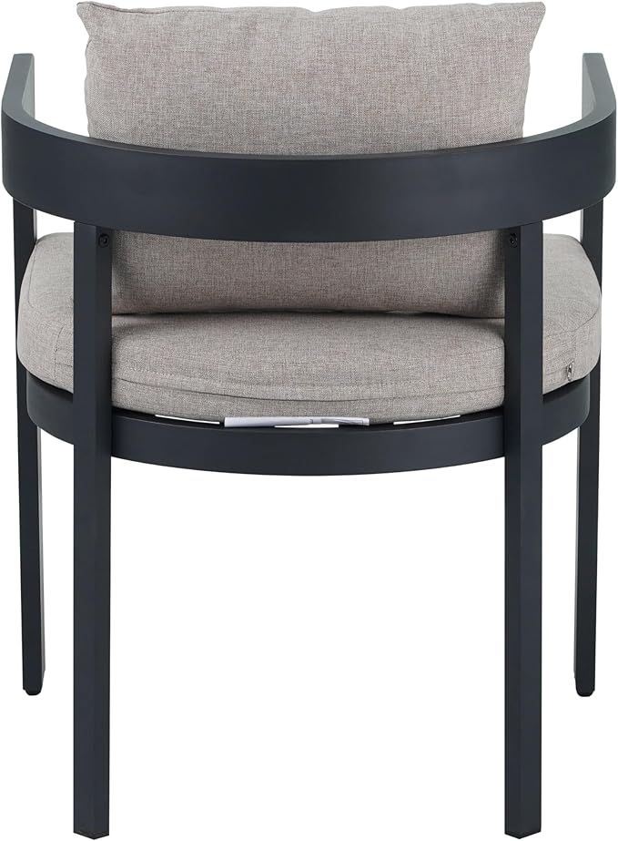 Christopher Knight Home Visol Acacia Wood Outdoor Dining Set for 8, 9 Piece Patio Dining Table and Chair Set, Aluminum Outdoor Dining Chair and Table Set with Removable Cushion, Teak+Gray+Dark Gray