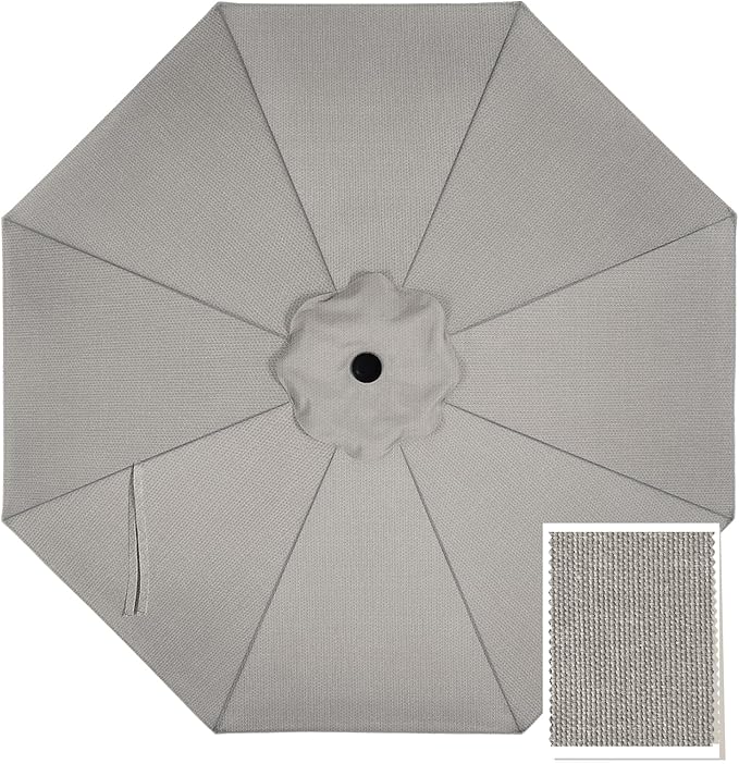MASTERCANOPY 5-Year-Non-Fading Olefin 9FT Patio Umbrella Replacement Canopy-Antique Beige Canopy Only