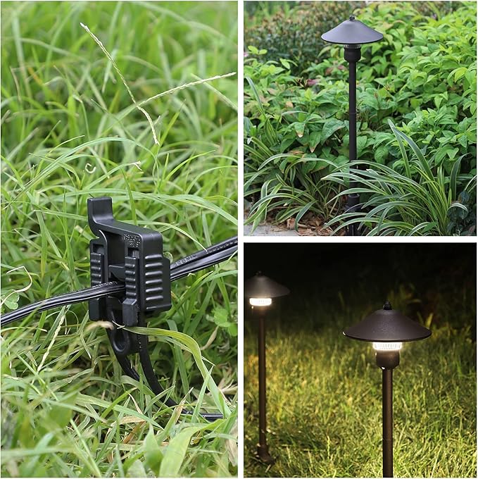 EDISHINE 6-Pack Low Voltage Wire Connector, Landscape Lighting Cable Connectors Waterproof for Landscape Lighting/Pathway Light/Spotlight, 10/12/14/16/18 Gauge Cables Compatible,UL Listed (6)