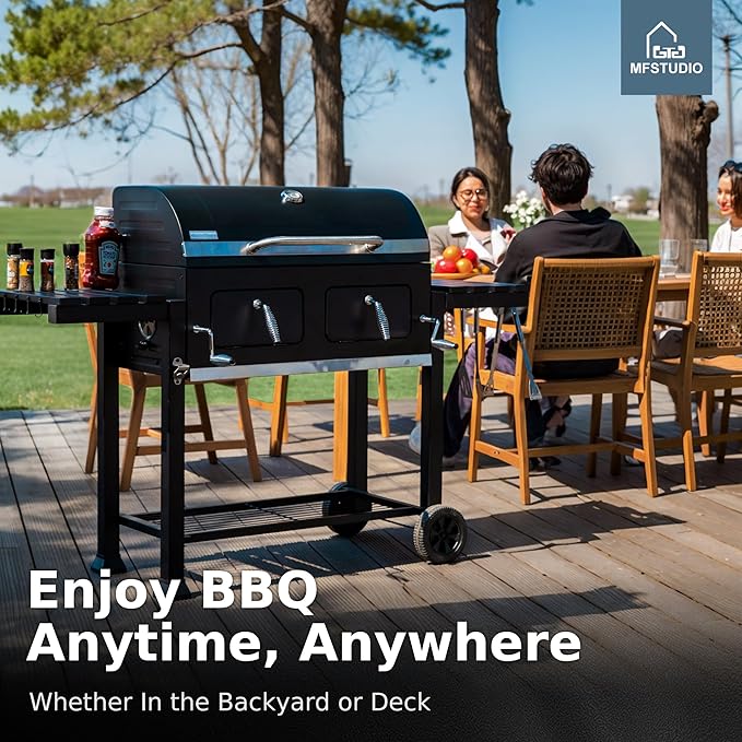 MFSTUDIO Extra Large BBQ Charcoal Grills with Adjustable Charcoal Trays, Barbecue Grill for Outdoor Cooking, 794 SQ.IN.