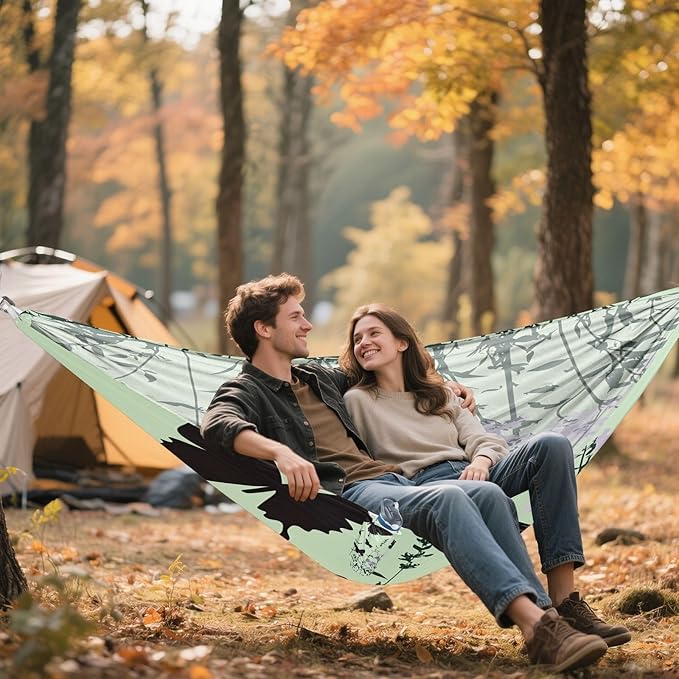 Hammocks for Outside Butterflies Wildflowers Camping Hammock Portable Hammocks with Tree Straps and Carry Bag Camping Accessories for Hiking Beach Outdoor