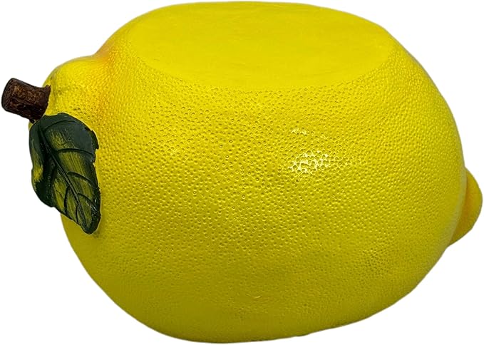 Galt International 10" Yellow Lemon Fruit Stool Plant Stand for Home Decor Plant Stand Garden Indoor Outdoor Decorations