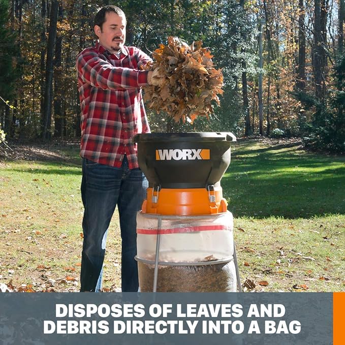 WORX WG430 13 Amp Electric Leaf Mulcher & Oregon 22-495 Magnum Gatorline Square Trimmer Line .095-Inch by 226-Foot Weed Wacker String,Gray