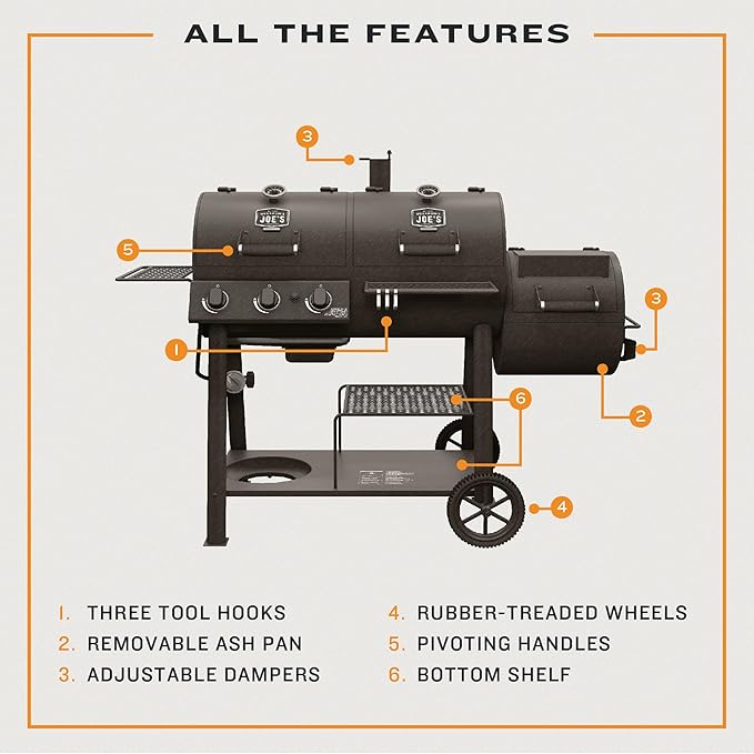 Oklahoma Joe's Canyon Combo DLX Charcoal and Propane Gas Smoker & Grill - 24203005