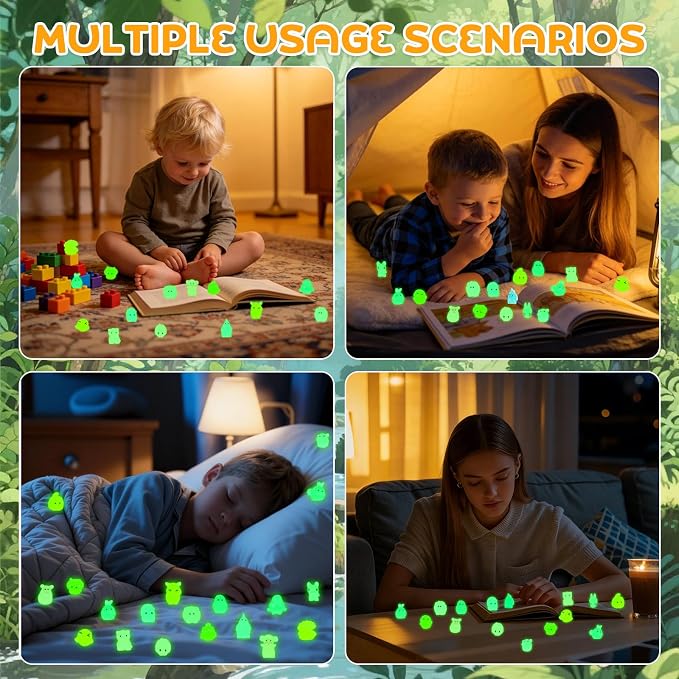 320 Pcs Mystery Mini Resin Animals Blind Bags,Tiny Glow in The Dark Animal Resin Models, mini resin figures,resin animals variety pack for Birthday Party Gift, DIY Crafts, Ornaments, Random Design