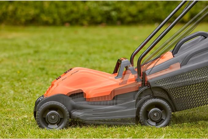 Black + Decker bemw451bh-qs Wired Lawnmower 3 Height 32 cm, 1200 Watt, Orange