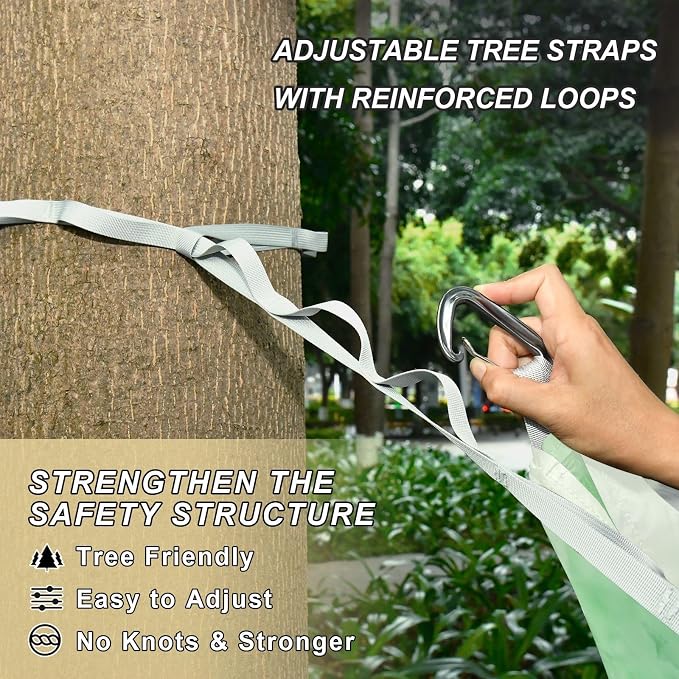 Hammocks for Outside Green Butterfly Camping Hammock Portable Hammocks with Tree Straps and Carry Bag Camping Accessories for Hiking Beach Outdoor