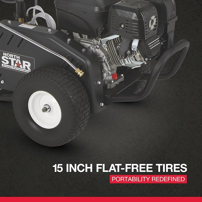 NorthStar Gas Cold Water Pressure Washer, 4000 PSI, 3.5 GPM, NorthStar Engine, Belt Drive