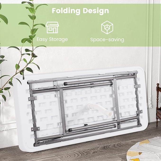 Folding Ice Cooler Table with Drain & Removable Matching Skirt, No Assembly Outdoor Cooler Side Tables, Beverage Fill and Chill Tables, Portable Ice Table for Party BBQ Camping Wedding