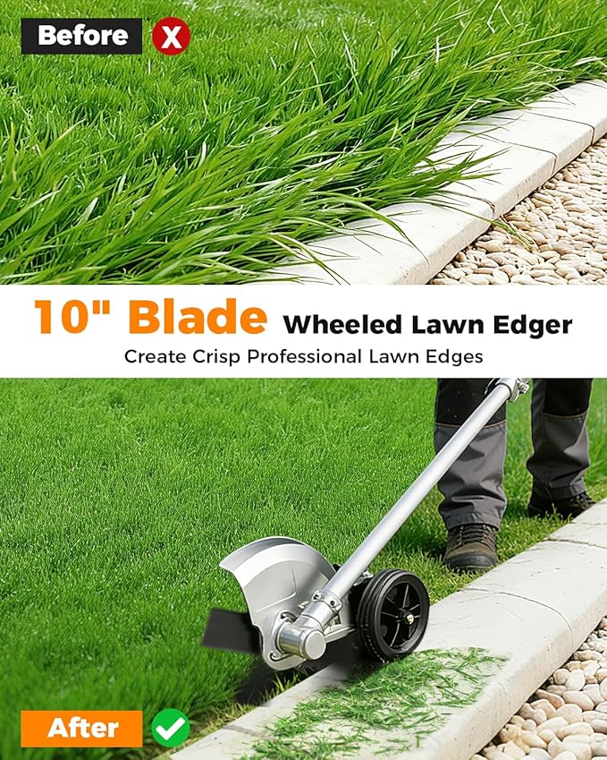 NEO-TEC 26cc 3-in-1 Gas String Trimmer & Lawn Edger Powerful 2-Cycle Weed Eater, Lightweight Weed Wacker & Brush Cutter Quick-Start Gas Powered Trimmer,16" Lightweight Yard Tool with Shoulder Strap