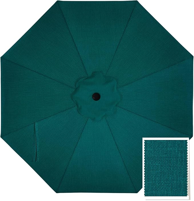 MASTERCANOPY 5-Year-Non-Fading Olefin 9FT Patio Umbrella Replacement Canopy for 8 Ribs- Bright Blue Canopy Only