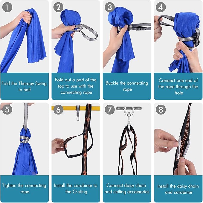 Adults Therapy Sensory Swing Hammock for Autism, with Hardware Adjustable Snuggle Cuddle Hammock Chair Has Calming Effect On Children with Special Needs