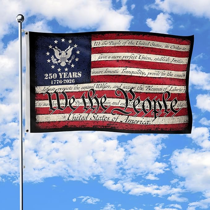 250 Anniversary Usa Flag, Commemorative House Flags, Two-sided Design 3x5 Ft, Patriotic Flags 3
