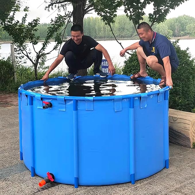 2/ 2.6/ 3.3/ 4 Foot Deep Round Frame Above Ground Swimming Pool Set, Heavy Duty Backyard Family Swimming Pool Outdoor with Repair Patch, Hard Plastic Pools/Bathing Tub(6104L/1613GAL - 3.6X0.6M (D X H)