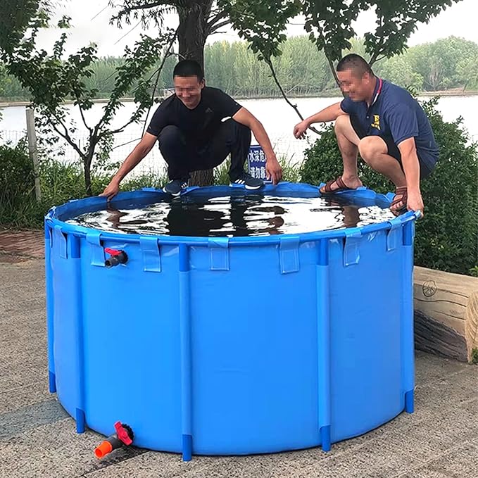 2/ 2.6/ 3.3/ 4 Foot Deep Round Frame Above Ground Swimming Pool Set, Heavy Duty Backyard Family Swimming Pool Outdoor with Repair Patch, Hard Plastic Pools/Bathing Tub(15072L/3982GAL - 4X1.2M (D X H))