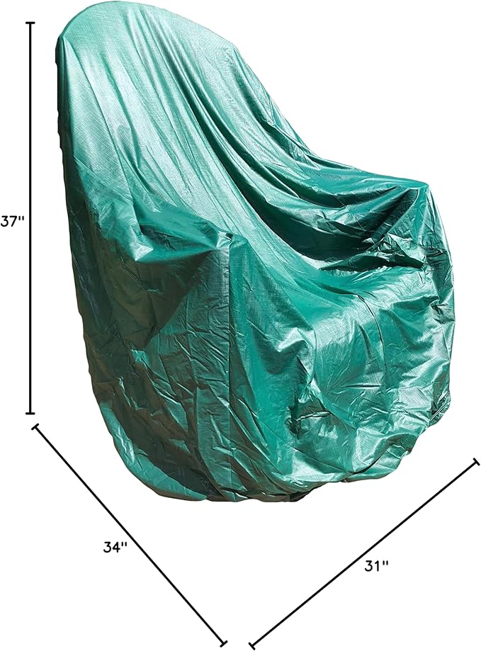 2 Pack: Adirondack Chair Cover from Patio Style Concepts Embossed Vinyl Protect Patio Furniture Green