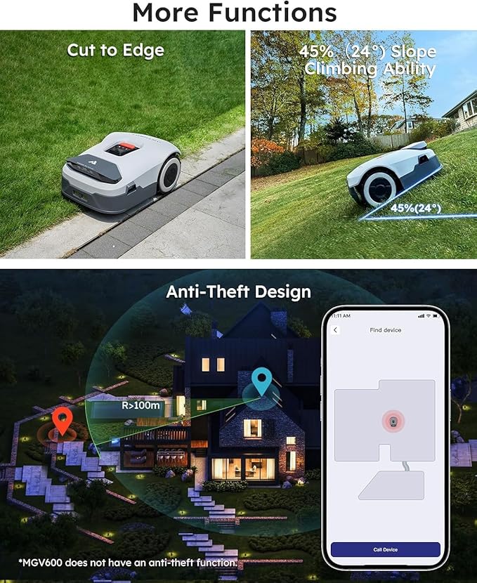 ANTHBOT Robot Lawn Mower Full Band RTK+4-Eye Vision with 4G Robotic Lawnmower, Automatic Mapping, 20 Multi-Zone Management, Accurate Obstacle Avoidance, Intelligent Path Planning, 0.22 Acre