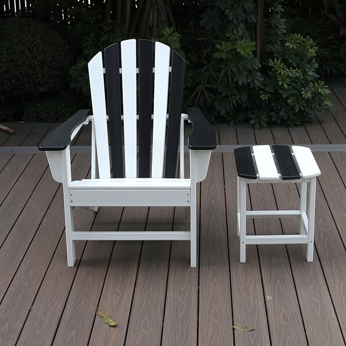NewTechWood St Charles Zebra Plastic Outdoor Side Patio Table