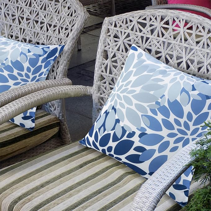 JMGBird 18x18 Outdoor Patio Pillows Waterproof Throw Pillows for Couch
