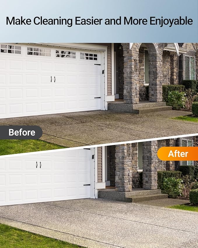 SEALIGHT Cordless Pressure Washer Battery Power Washer, 970 PSI Cordless Power Washer with 3.0Ah Battery & 6-in-1 Nozzle & Foam Pot & Carry Box, Portable Pressure Washer for Home,Yard, Car Wash